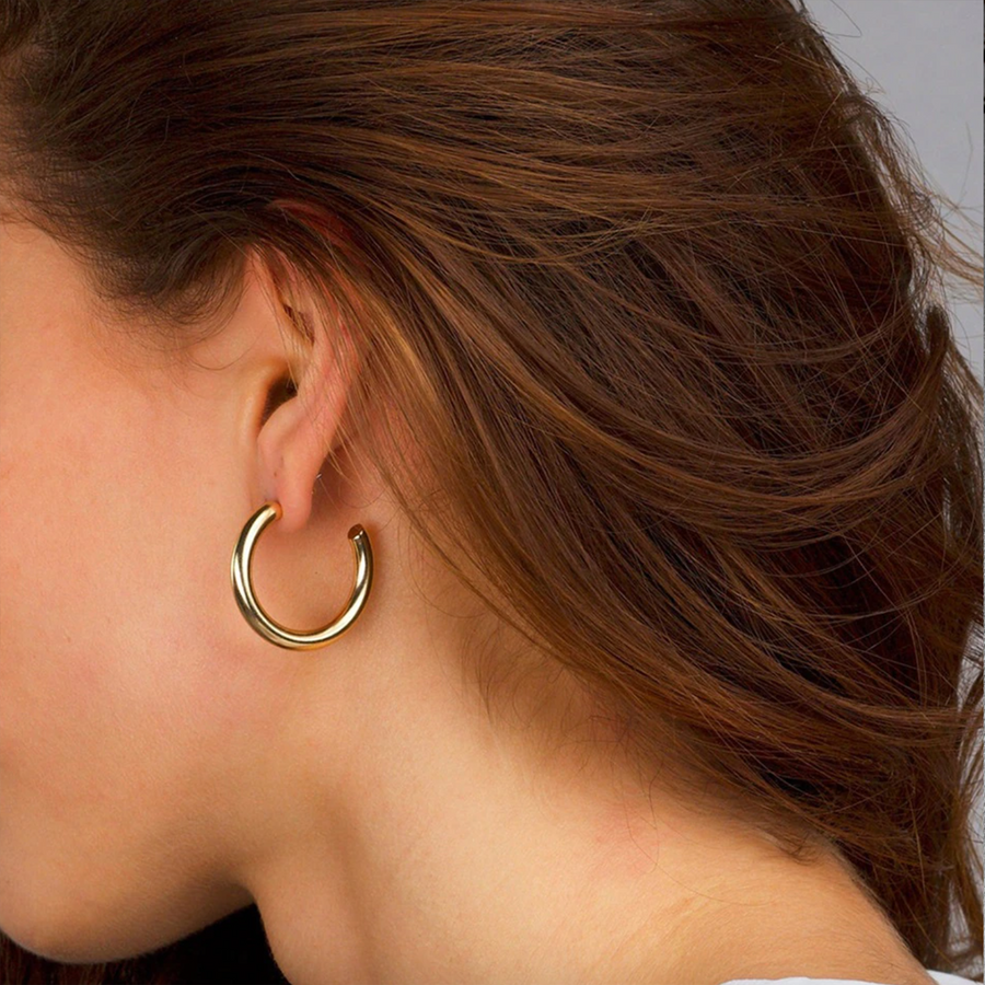 Alice Stainless Steel Hoop Earrings