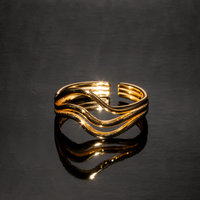 Kendall Resizable Sterling Silver Gold Plated Ring