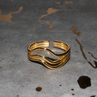 Kendall Resizable Sterling Silver Gold Plated Ring
