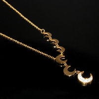 Luna Stainless Steel Pendant Necklace