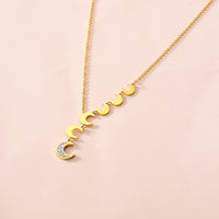 Luna Stainless Steel Pendant Necklace