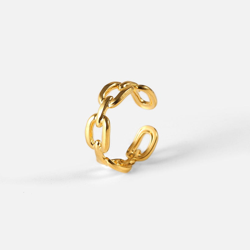 Madison Resizable Stainless Steel 18K Gold Plated Ring
