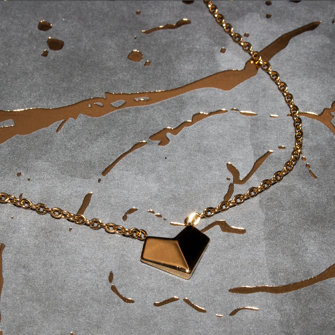 Paris Titanium Steel Gold Plated Necklace