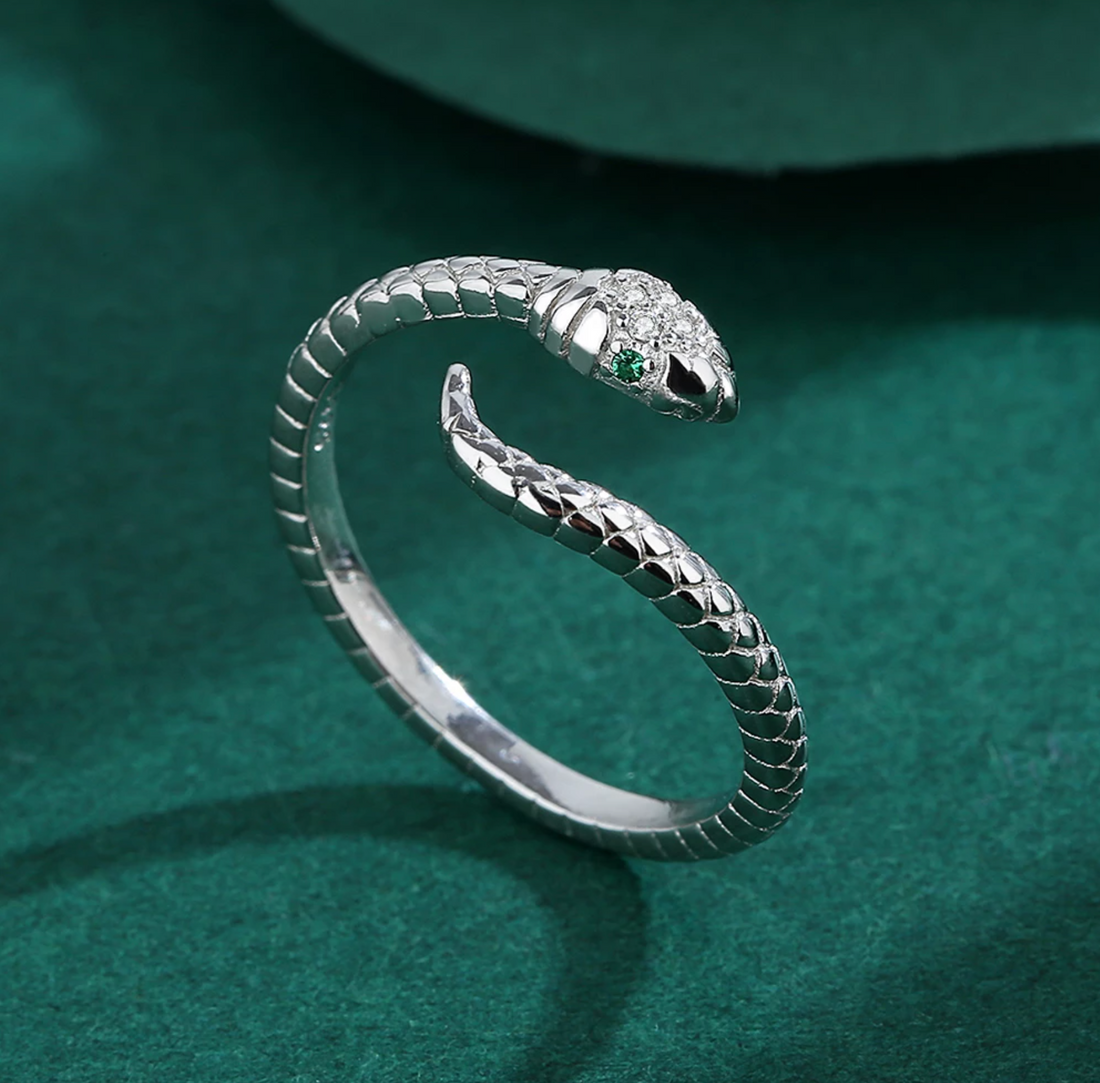 Serpent Resizable Sterling Silver Ring