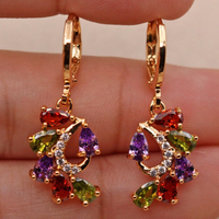 India 18K Gold Filled Dangle Earrings