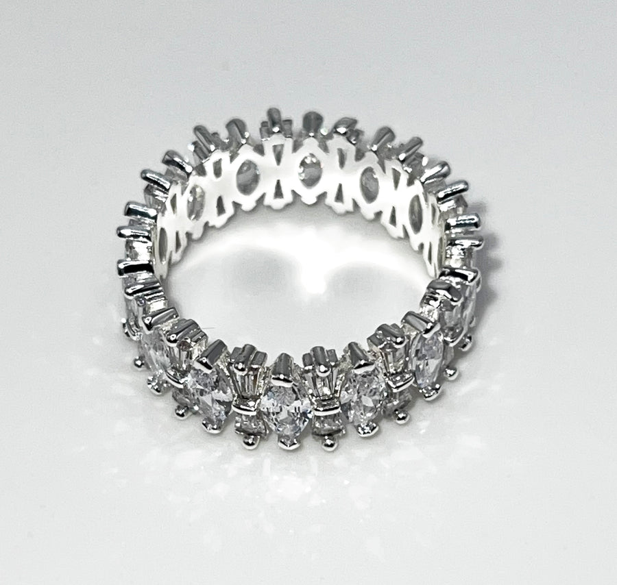 Amity Titanium Steel White Gold Plated Ring