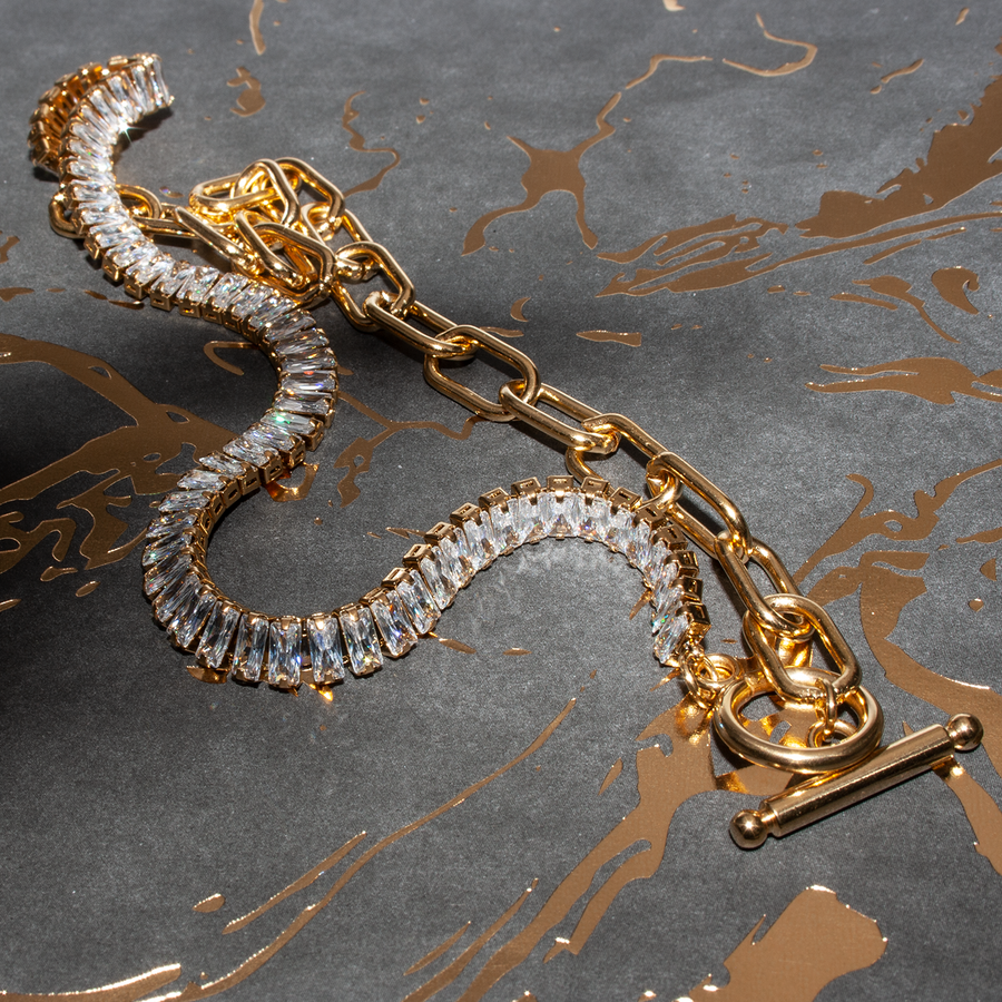 #bossbabe Titanium Steel 18k Gold Necklace