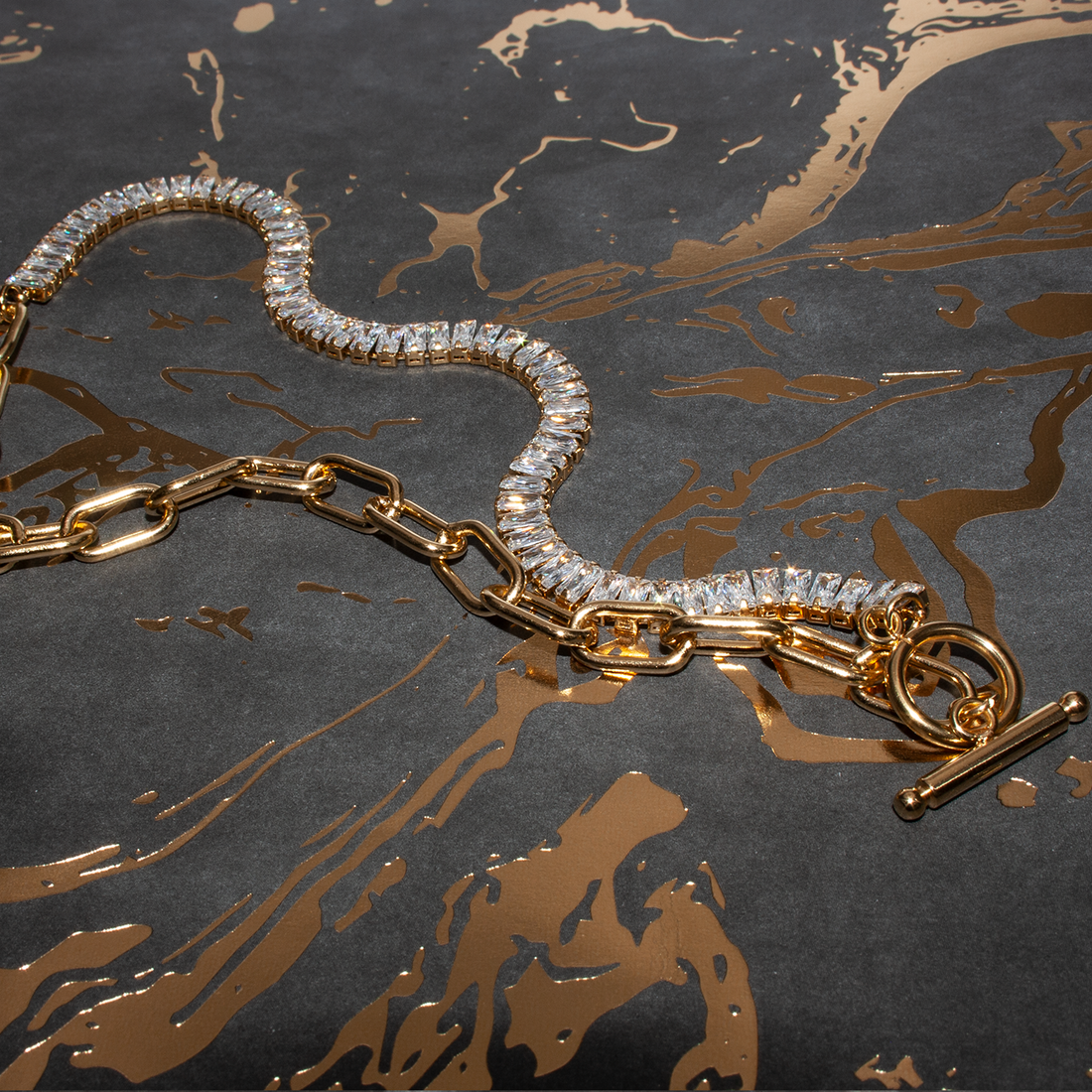 #bossbabe Titanium Steel 18k Gold Necklace
